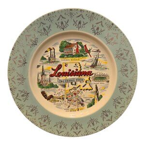 Vintage Souvenir Louisiana Decorative Plate